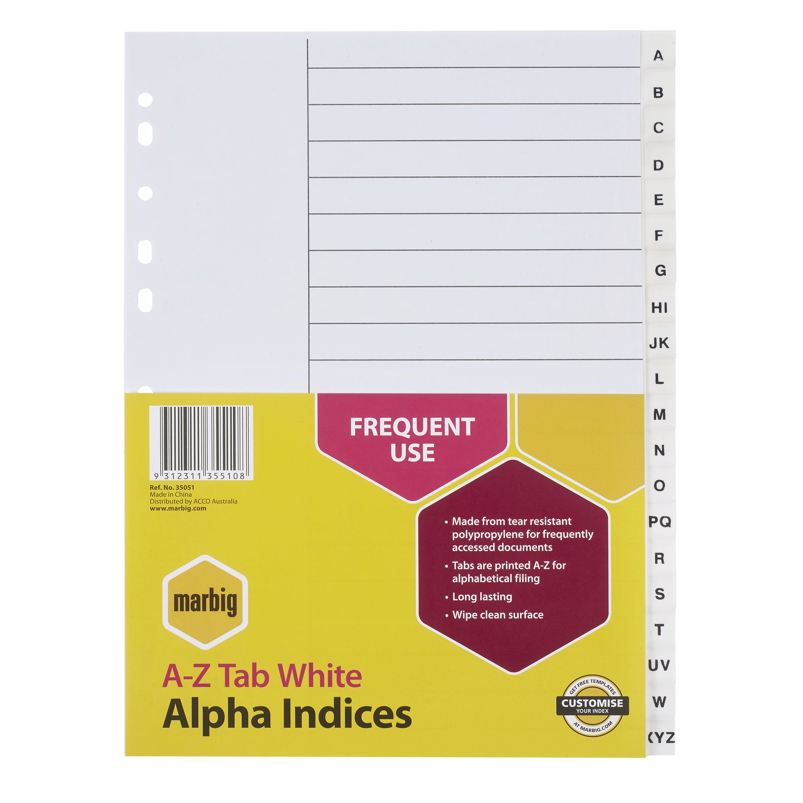 35051-marbig-pp-a-z-tab-a4-binder-indices-dividers-white