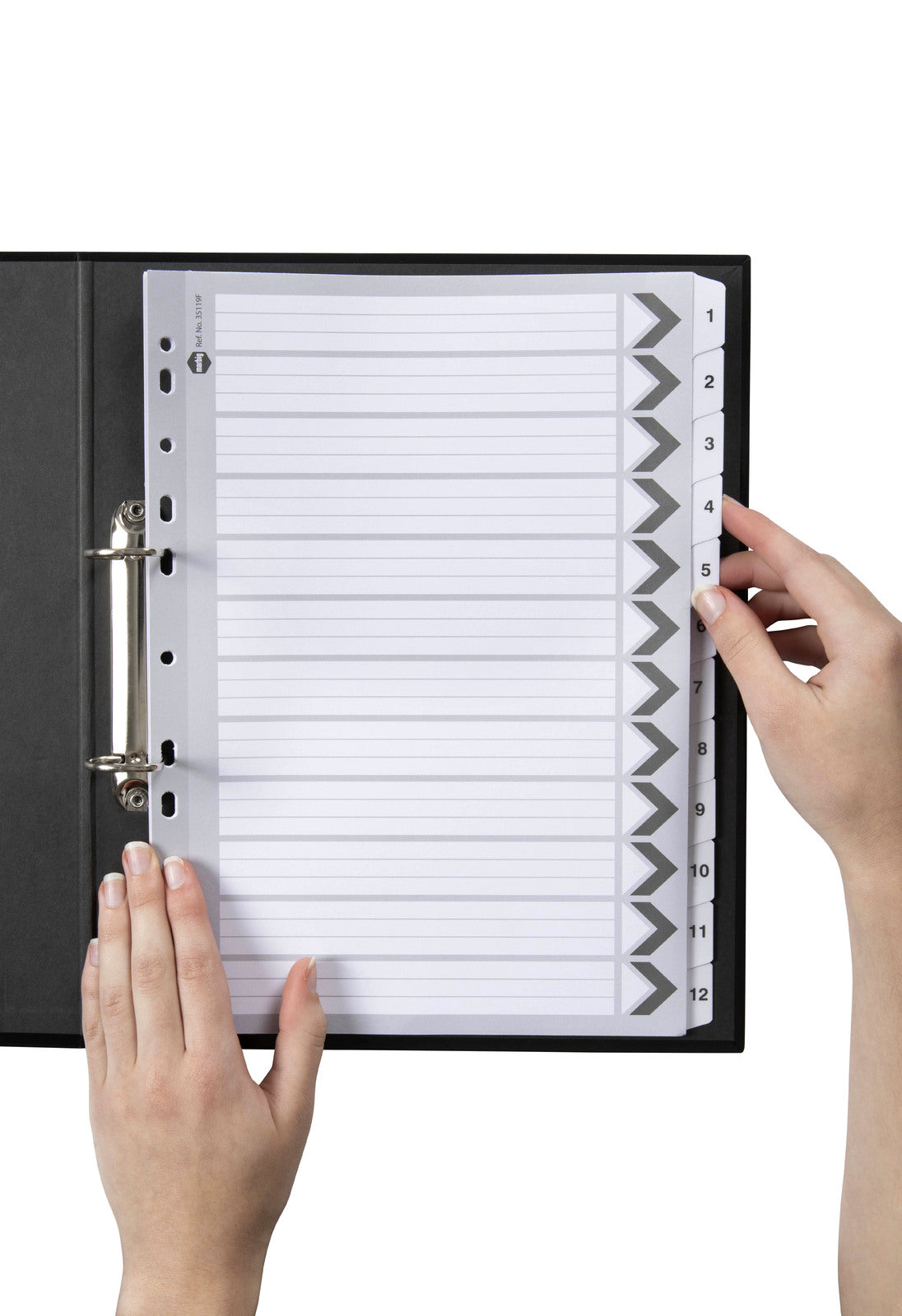 35119f-marbig-1-12-tab-a4-ring-binder-plastic-divider-black-white