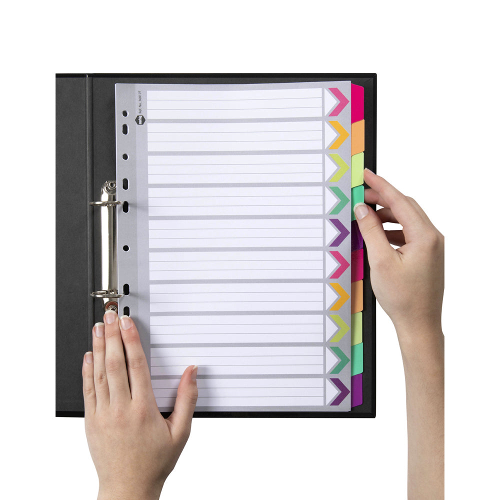 36017f-marbig-10-tab-fluoro-a4-ring-binder-plastic-divider-organiser