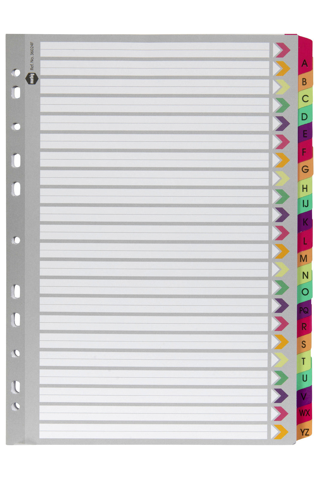 36024f-marbig-a-z-tab-fluoro-a4-ring-binder-plastic-divider-organiser