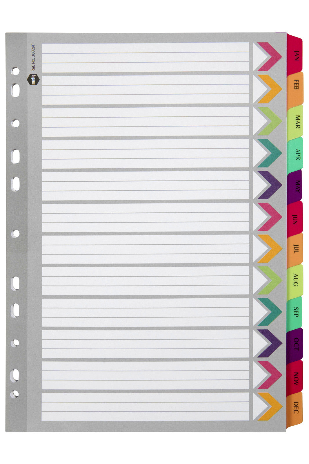 36029f-marbig-jan-dec-tab-fluoro-a4-ring-binder-plastic-divider-organiser