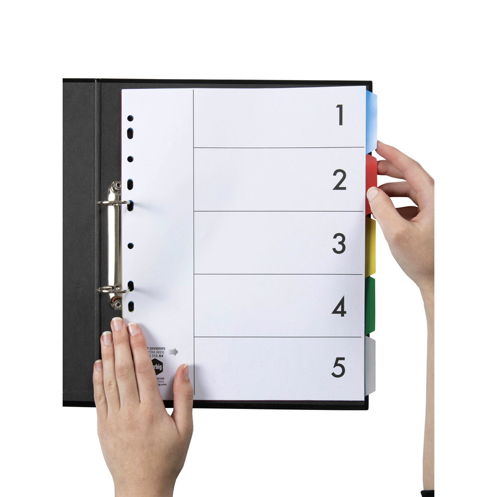36100-marbig-pp-5-tab-coloured-a4-lever-arch-binder-extra-wide-dividers