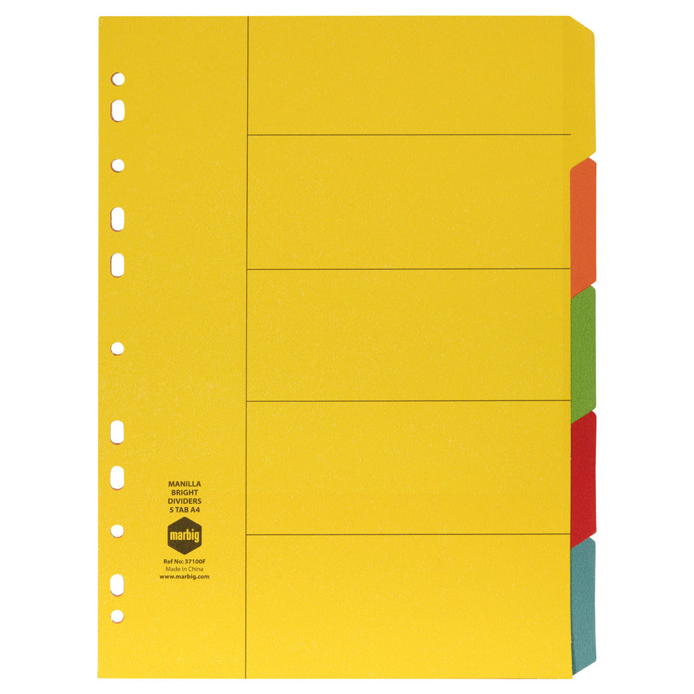 37100f-marbig-brights-5-tab-manilla-a4-ring-binder-indices-dividers