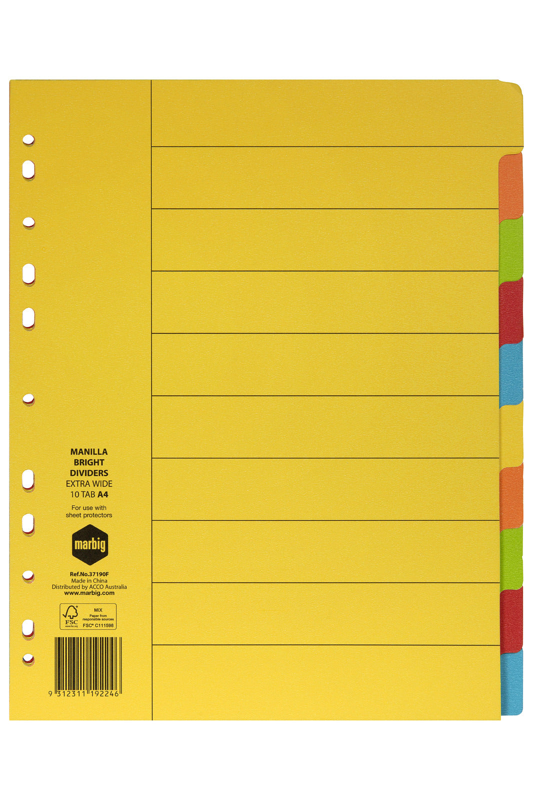 37190f-marbig-brights-extra-wide-10-tab-manilla-a4-ring-binder-divider