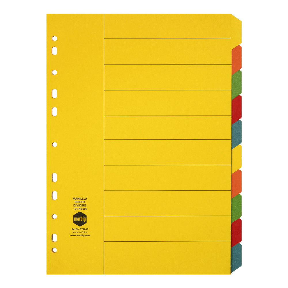 37200f-marbig-brights-10-tab-manilla-a4-ring-binder-dividers