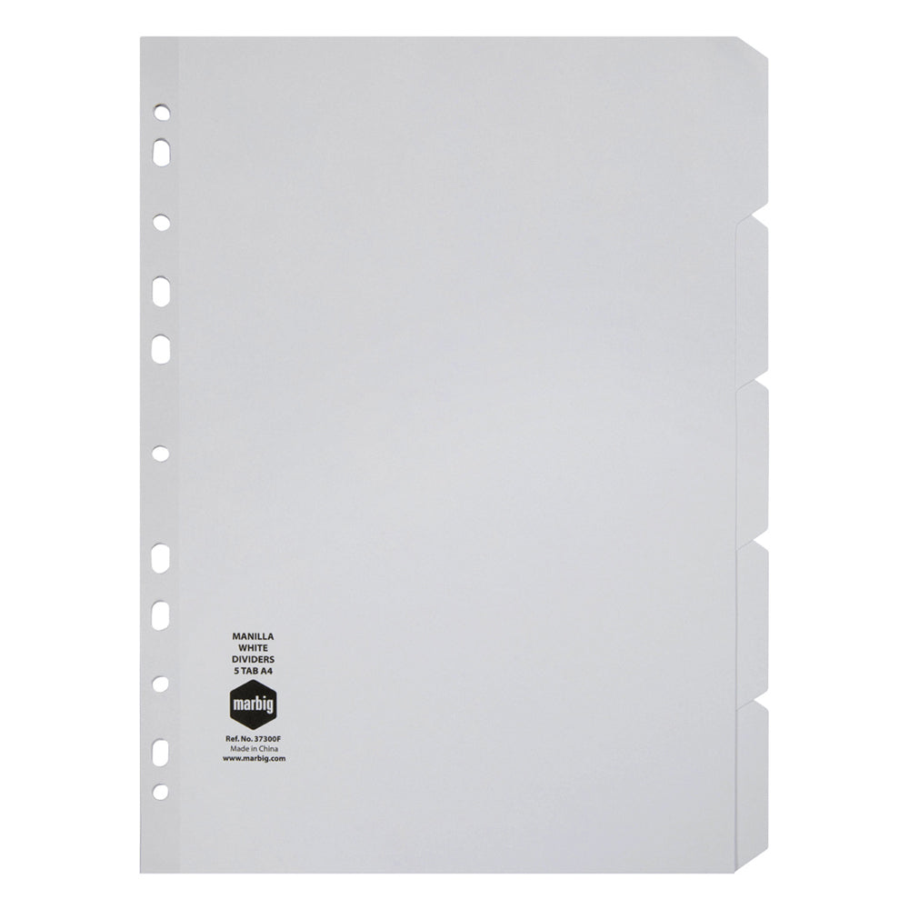 37300f-marbig-white-5-tab-manilla-a4-ring-binder-indices-dividers