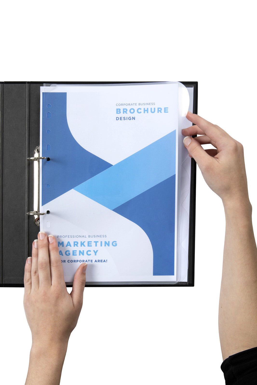 37825-marbig-pro-5-view-tab-a4-lever-arch-binder-dividers-clear