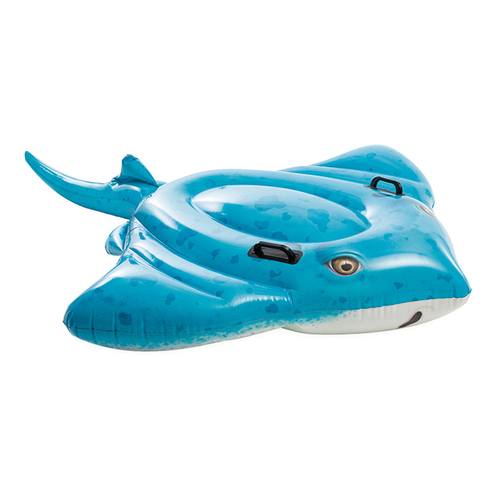 57576np-intex-stingray-kids-childrens-inflatable-ride-on-pool-toy-blue-white