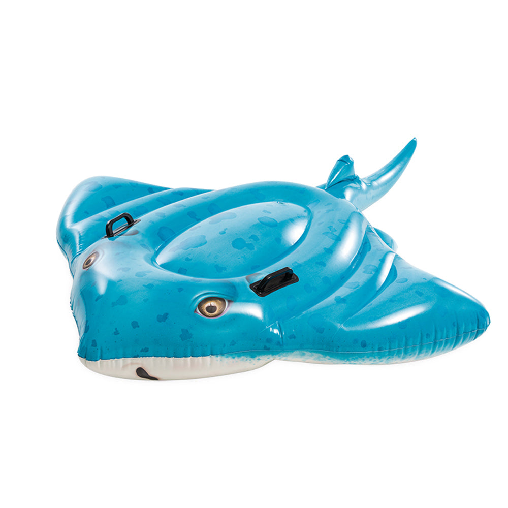 57576np-intex-stingray-kids-childrens-inflatable-ride-on-pool-toy-blue-white