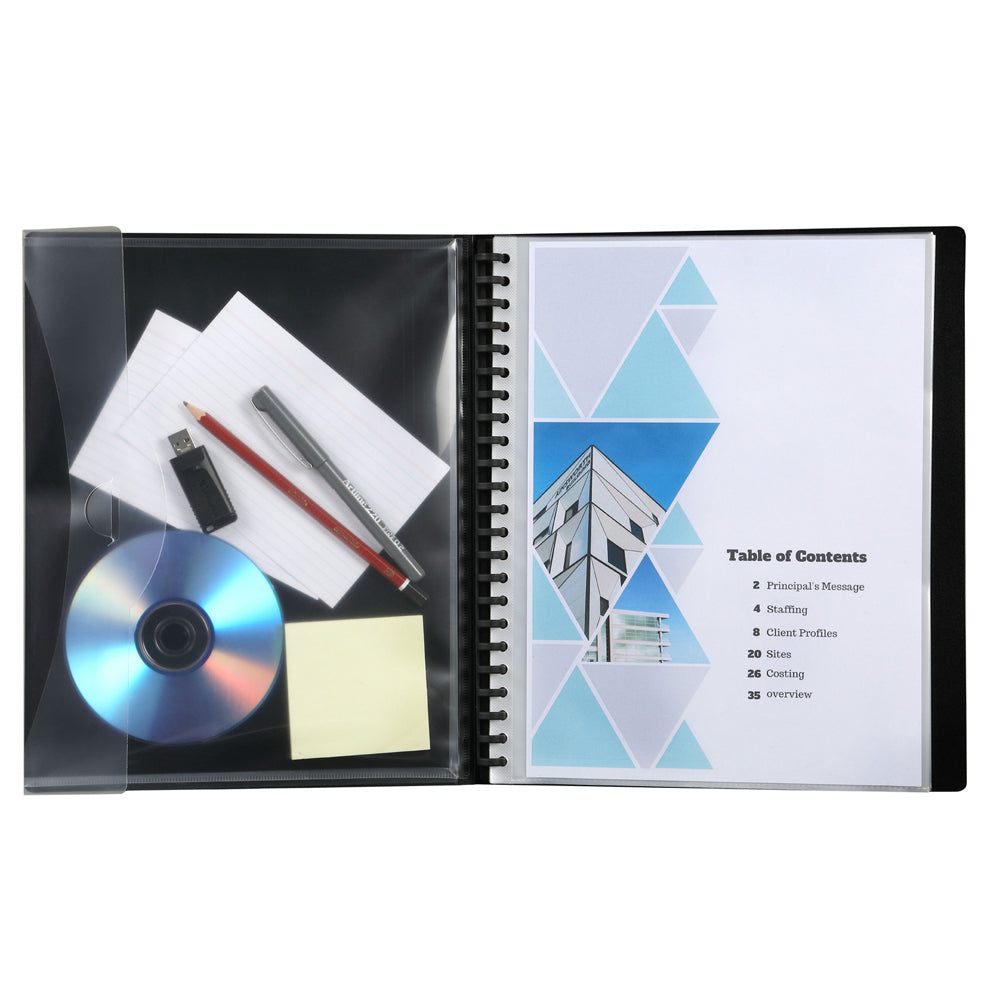 2003202-marbig-pro-a4-refillable-clearview-display-book-w-wallet-black