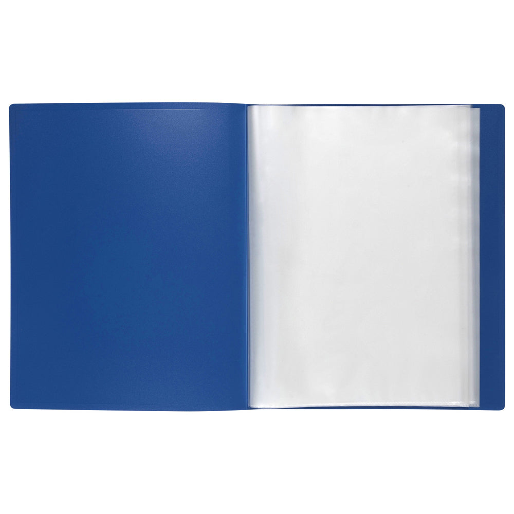 2003601-marbig-40-page-a4-non-refillable-display-book-w-cover-blue