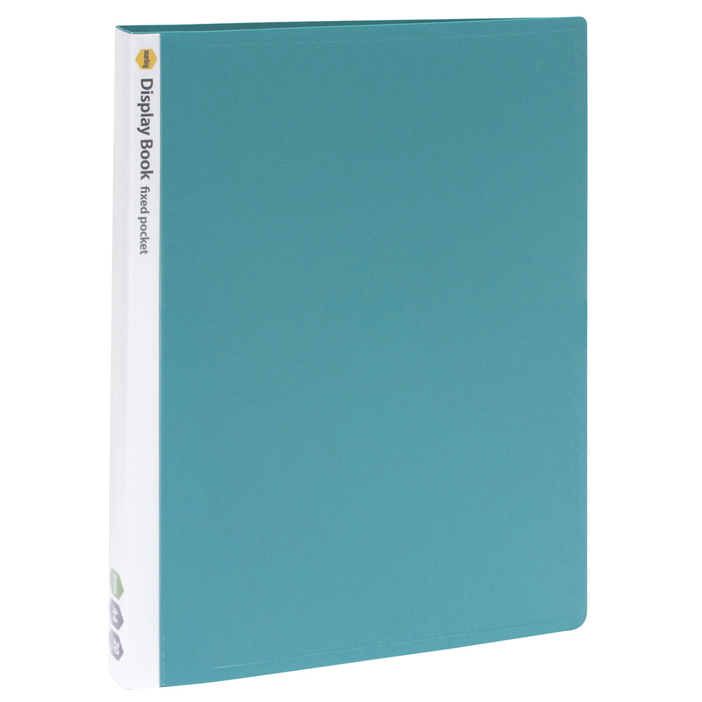 2003804-marbig-20-pocket-non-refillable-document-display-book-green