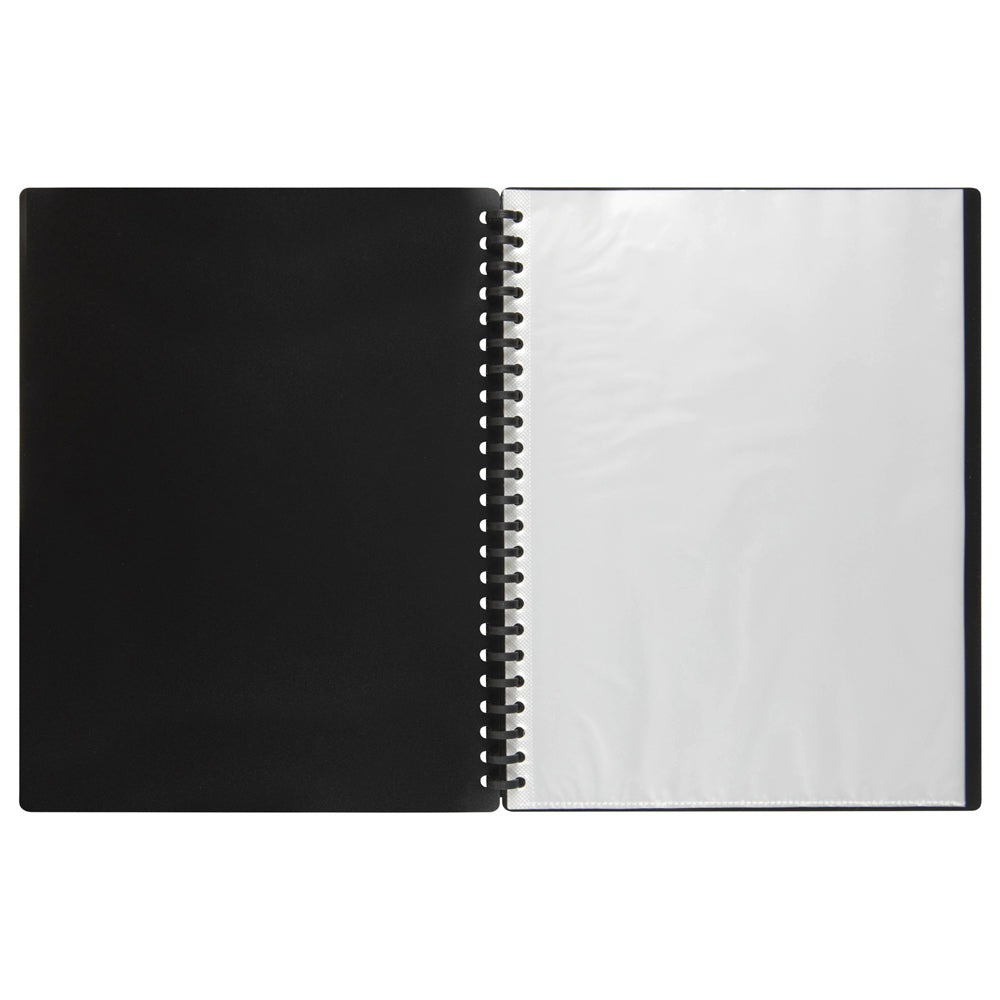 2007002-marbig-20-pocket-a4-refillable-document-display-book-black
