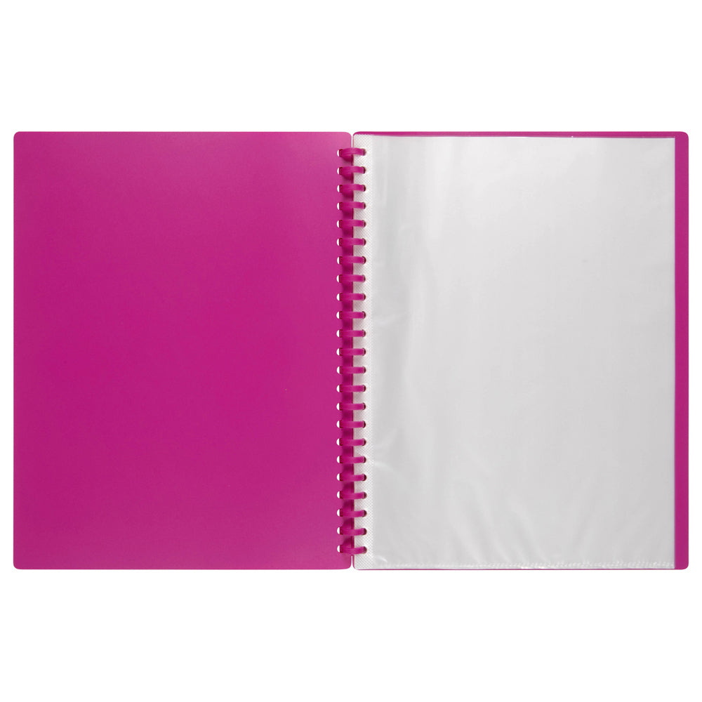 2007009-marbig-20-pocket-a4-refillable-document-display-book-pink