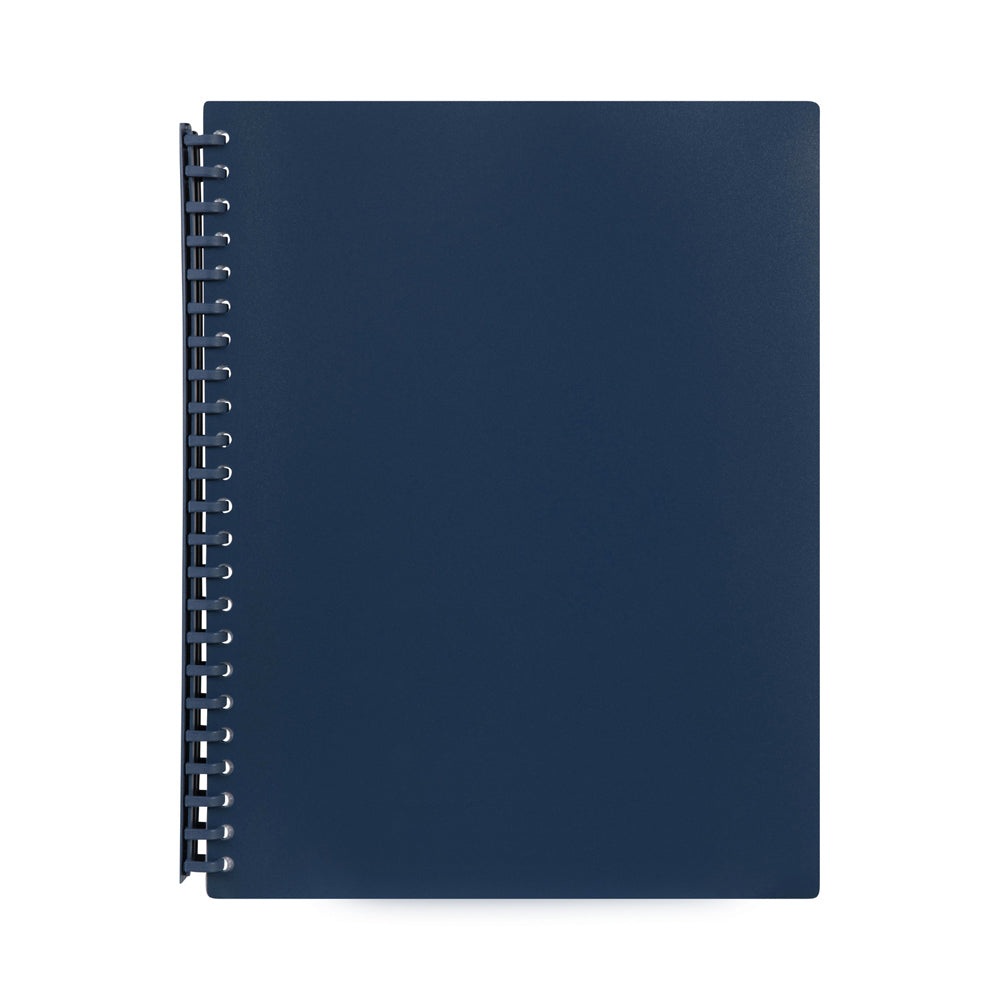 2007027-marbig-20-pocket-a4-refillable-document-display-book-dark-blue