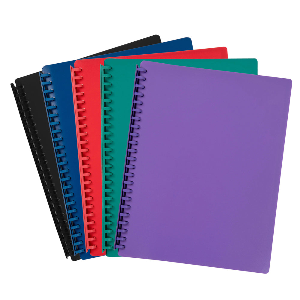 2007099-marbig-20-pocket-a4-refillable-document-display-book-assorted