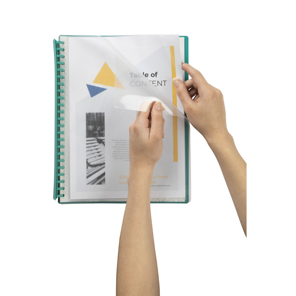 2007204-marbig-20-pocket-a4-refillable-display-book-clear-front-green