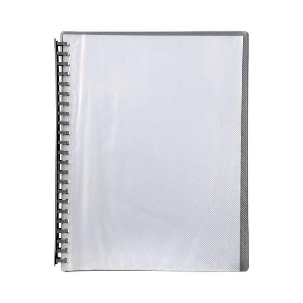 2007211-marbig-20-pocket-a4-refillable-display-book-clear-front-grey
