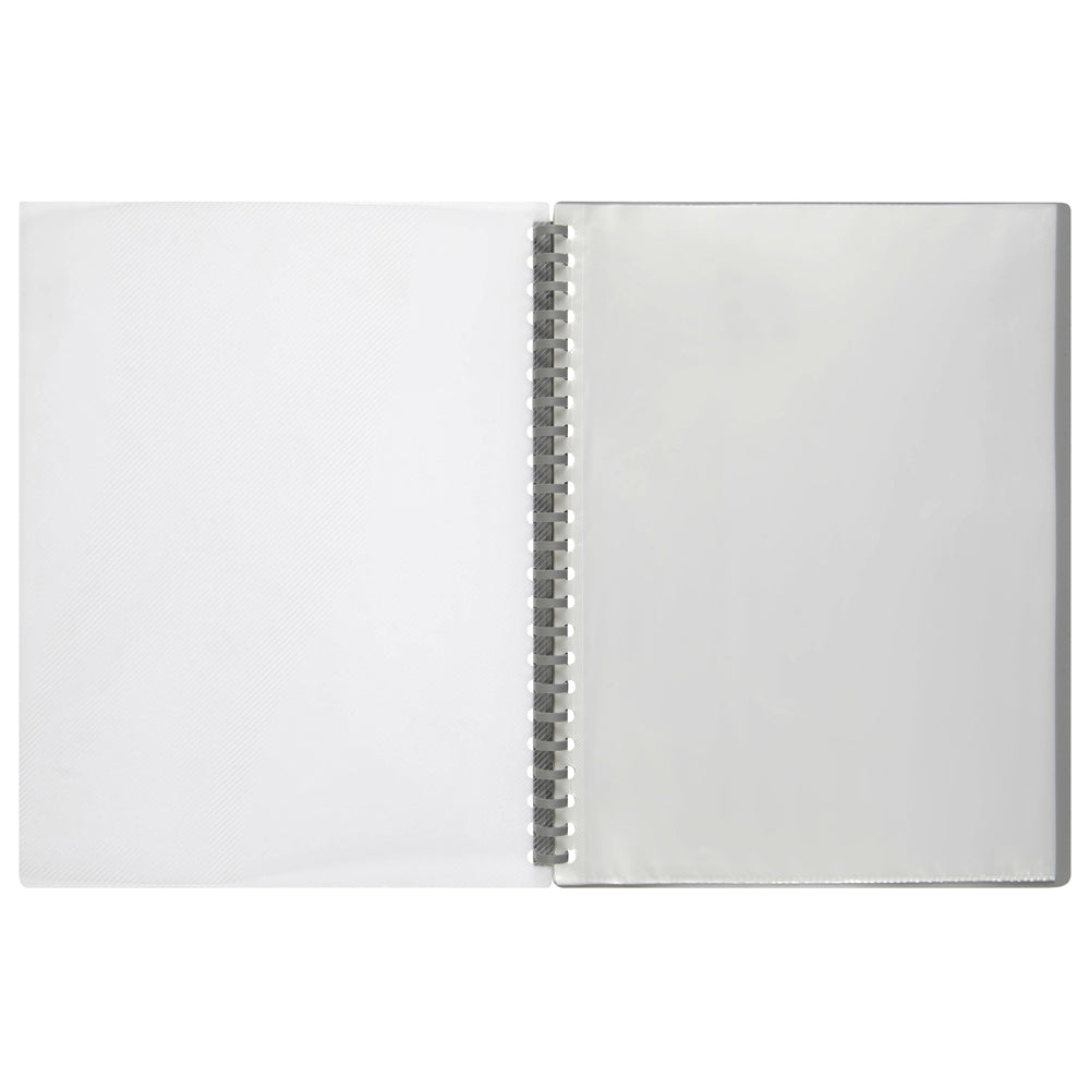 2007211-marbig-20-pocket-a4-refillable-display-book-clear-front-grey