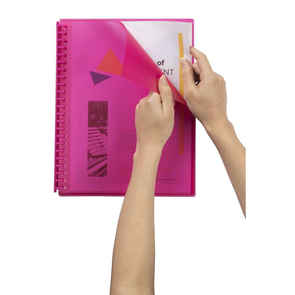 2007309-marbig-20-pocket-a4-refillable-display-book-translucent-pink