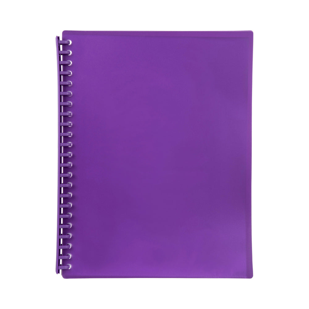 2007319-marbig-20-pocket-a4-refillable-display-book-translucent-purple