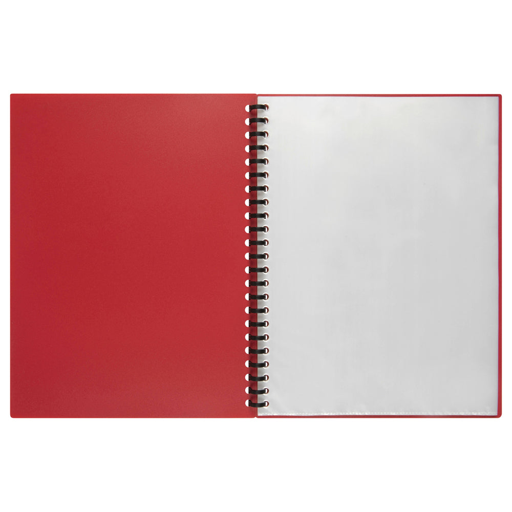 2007403-marbig-40-pocket-a4-refillable-document-display-book-red