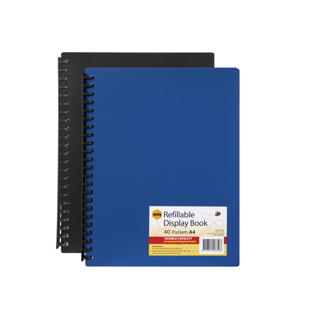 2007499-marbig-40-pocket-a4-refillable-document-display-book-assorted