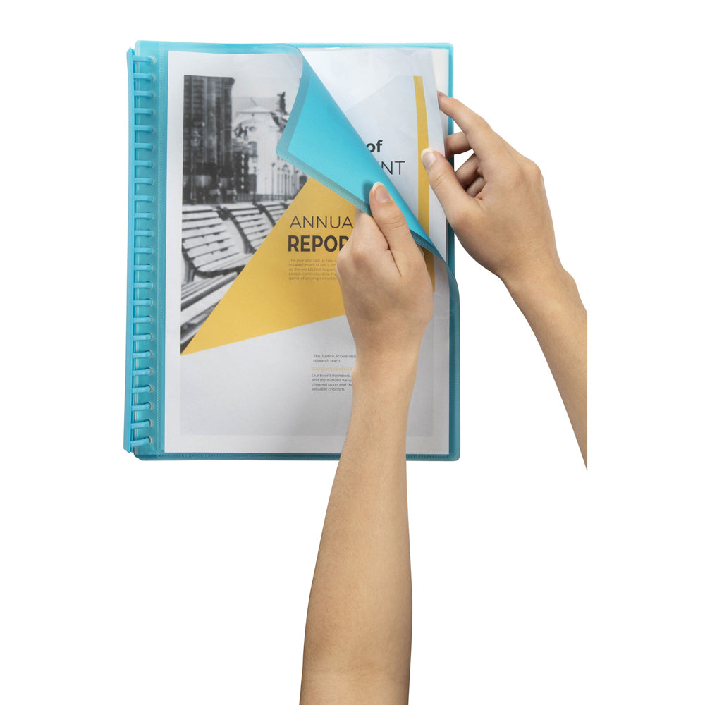 2008501-marbig-20-pocket-a4-refillable-clearview-display-book-translucent-marine