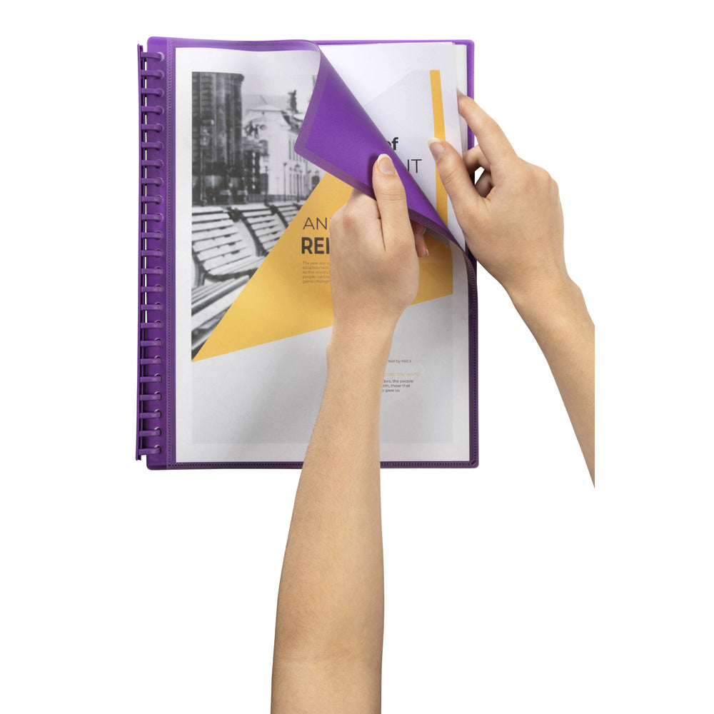 2008519-marbig-20-pocket-a4-refillable-clearview-display-book-translucent-purple