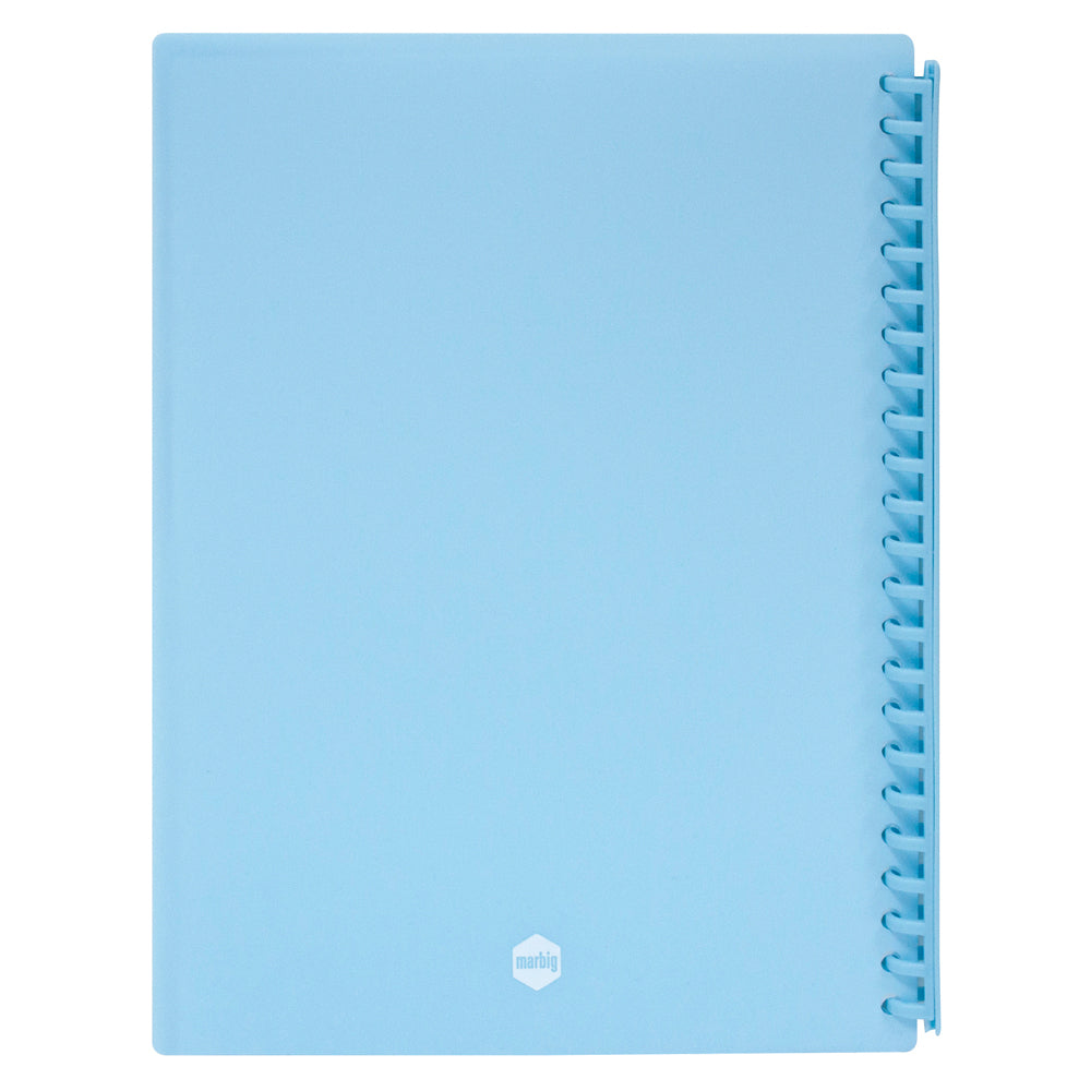 2008601-marbig-20-pocket-a4-refillable-display-book-w-insert-cover-blue