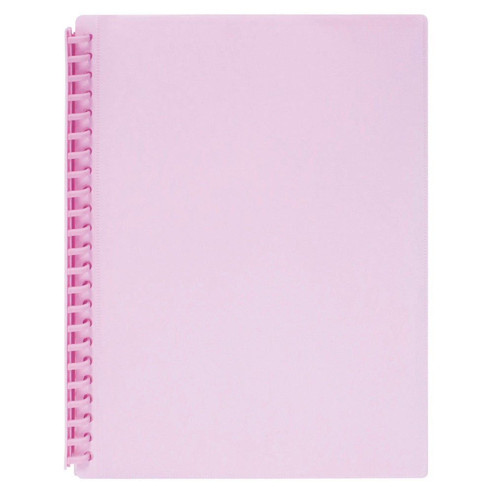 2008609-marbig-20-pocket-a4-refillable-display-book-w-insert-cover-pink