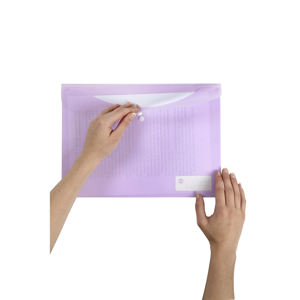 2015094-marbig-transparent-doculope-a4-paper-wallet-sleeve-pastel-purple