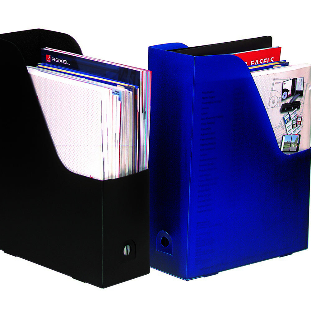 2019102-2pc-marbig-32cm-magazine-holder-pp-storage-black