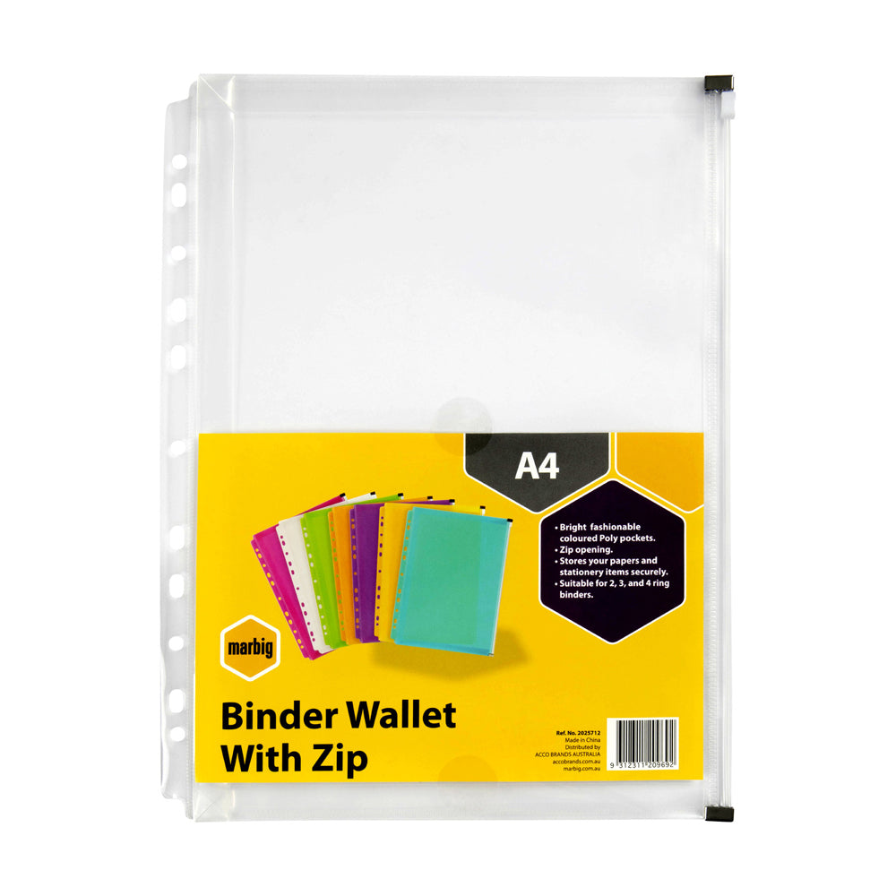 2025712-marbig-a4-binder-wallet-right-side-zip-open-sleeve-clear