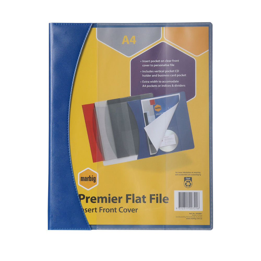 2054001-marbig-premier-a4-flat-file-folder-w-insert-cover-blue
