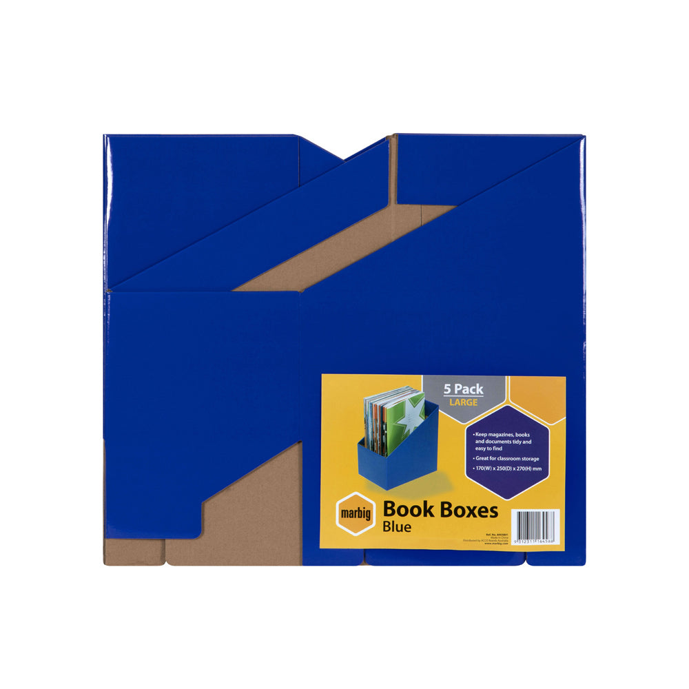 8005801-5pc-marbig-27x17cm-magazine-book-storage-holder-box-large-blue