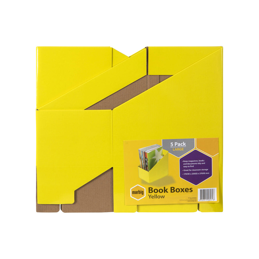 8005805-5pc-marbig-27x17cm-magazine-book-storage-holder-box-large-yellow