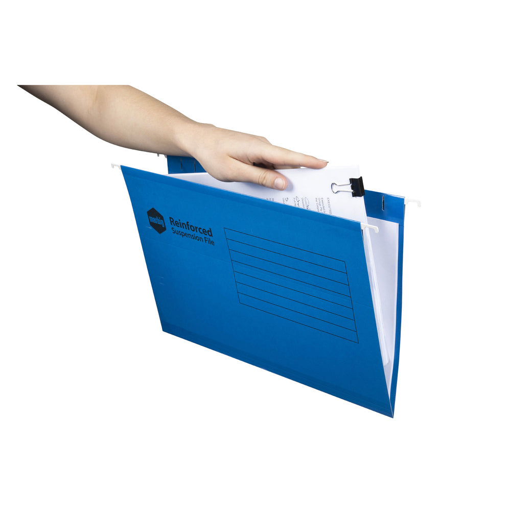 8100251-25pc-marbig-foolscap-suspension-file-w-tab-insert-blue