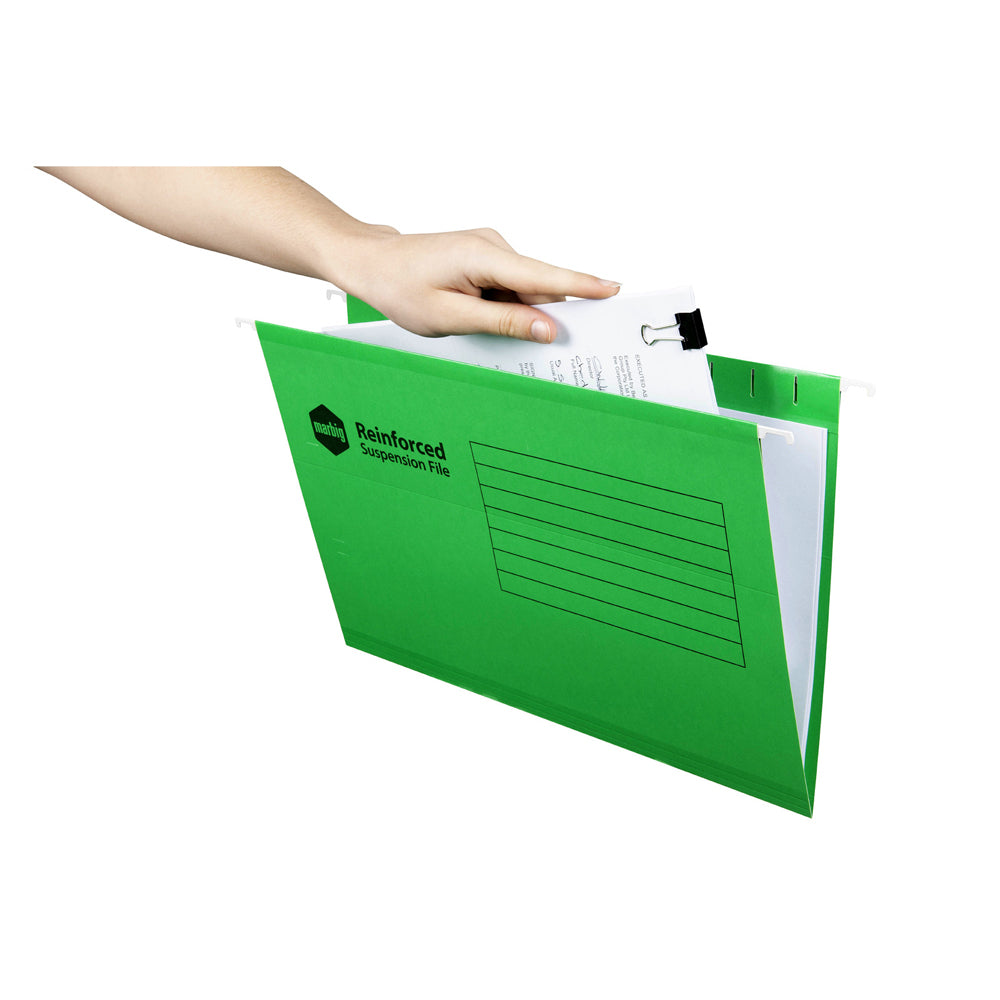 8100254-25pc-marbig-foolscap-suspension-file-w-tab-insert-green