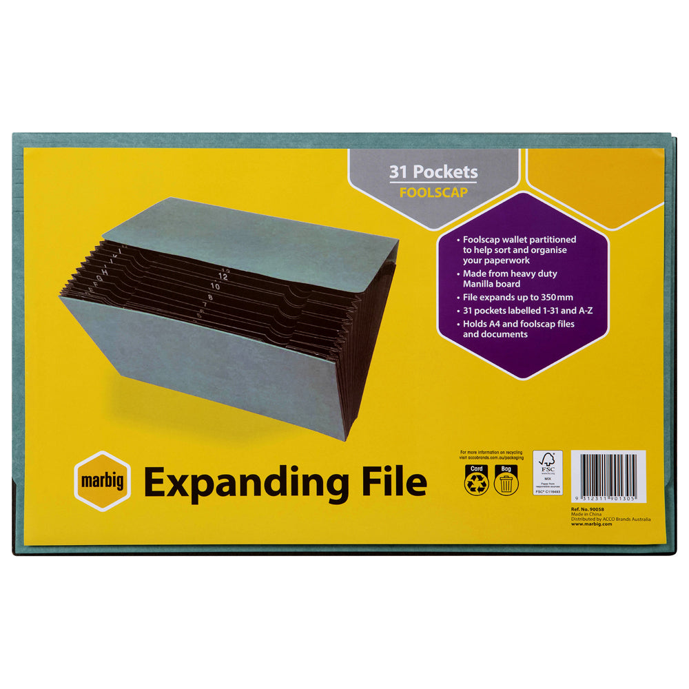 90058-marbig-31-pocket-expanding-foolscap-file-organiser-green