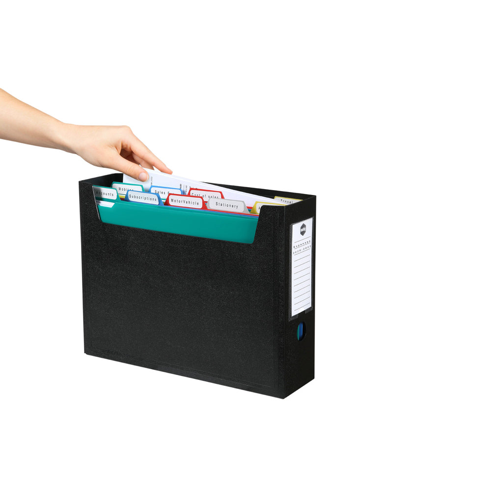 9002402-marbig-portable-32cm-file-organiser-w-10-files-black