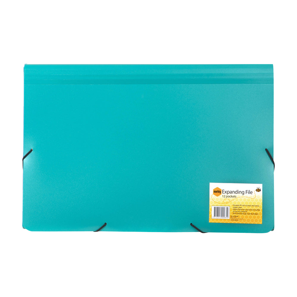9006599-marbig-12-pocket-pp-foolscap-expanding-file-organiser-assorted
