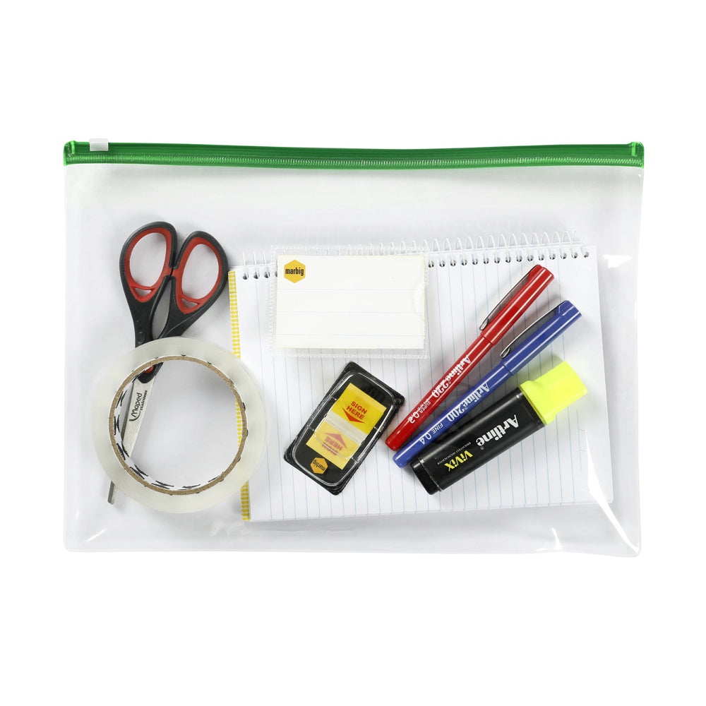 9008099-marbig-33-5cm-clear-case-a4-file-document-holder-pouch-assorted