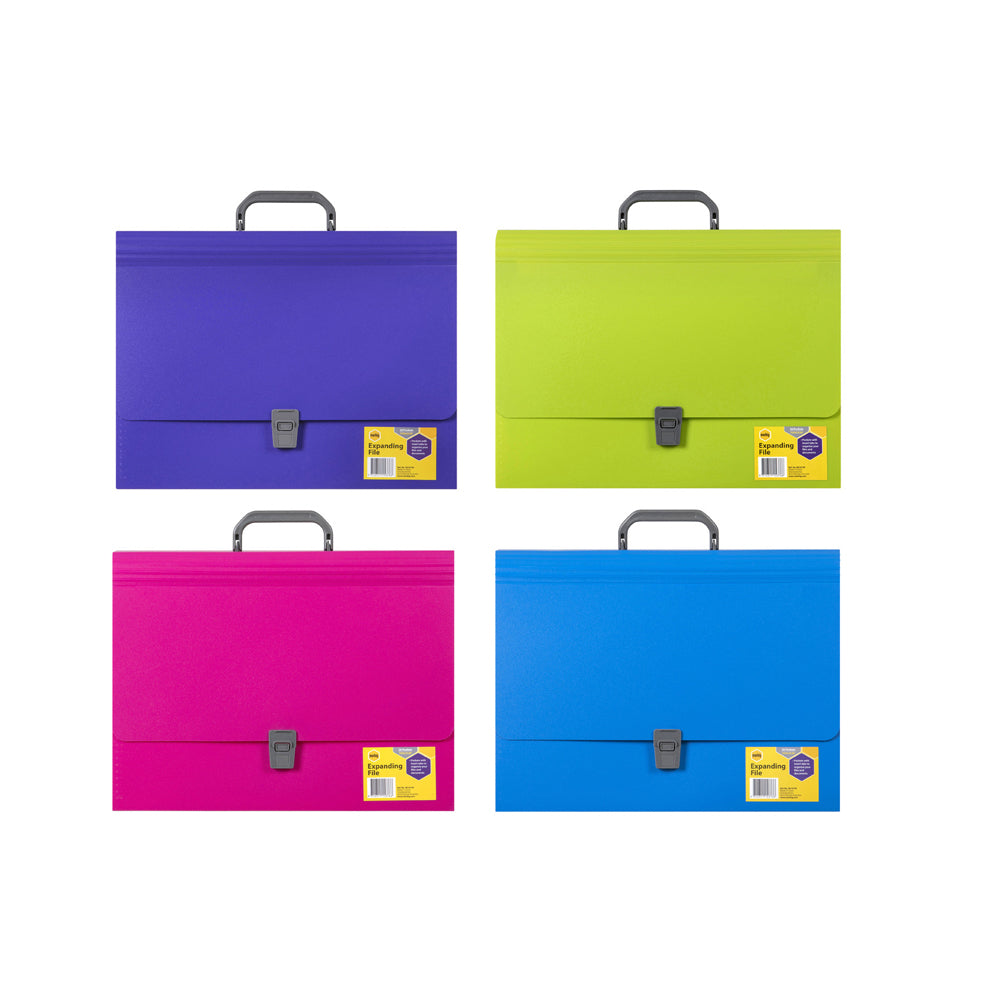 9016799-marbig-summer-2-pocket-expanding-foolscap-case-file-organiser-assorted