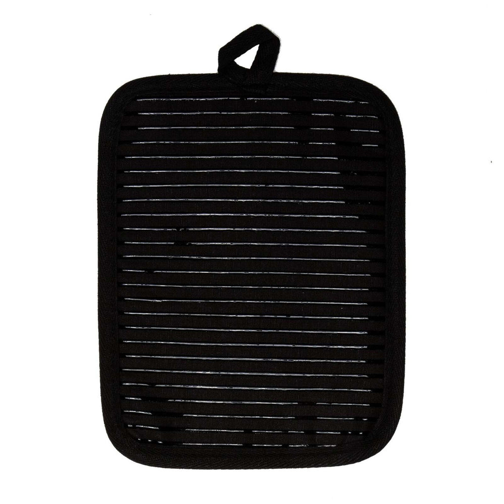 41486-02-2pk-ladelle-lennox-cotton-poly-silicone-24-5cm-rectangular-pot-holder-black