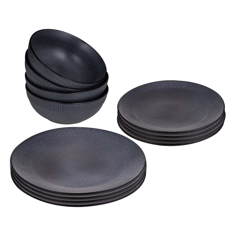 60776-12pc-ladelle-luna-stoneware-side-plate-dinner-bowl-dinnerware-set-charcoal