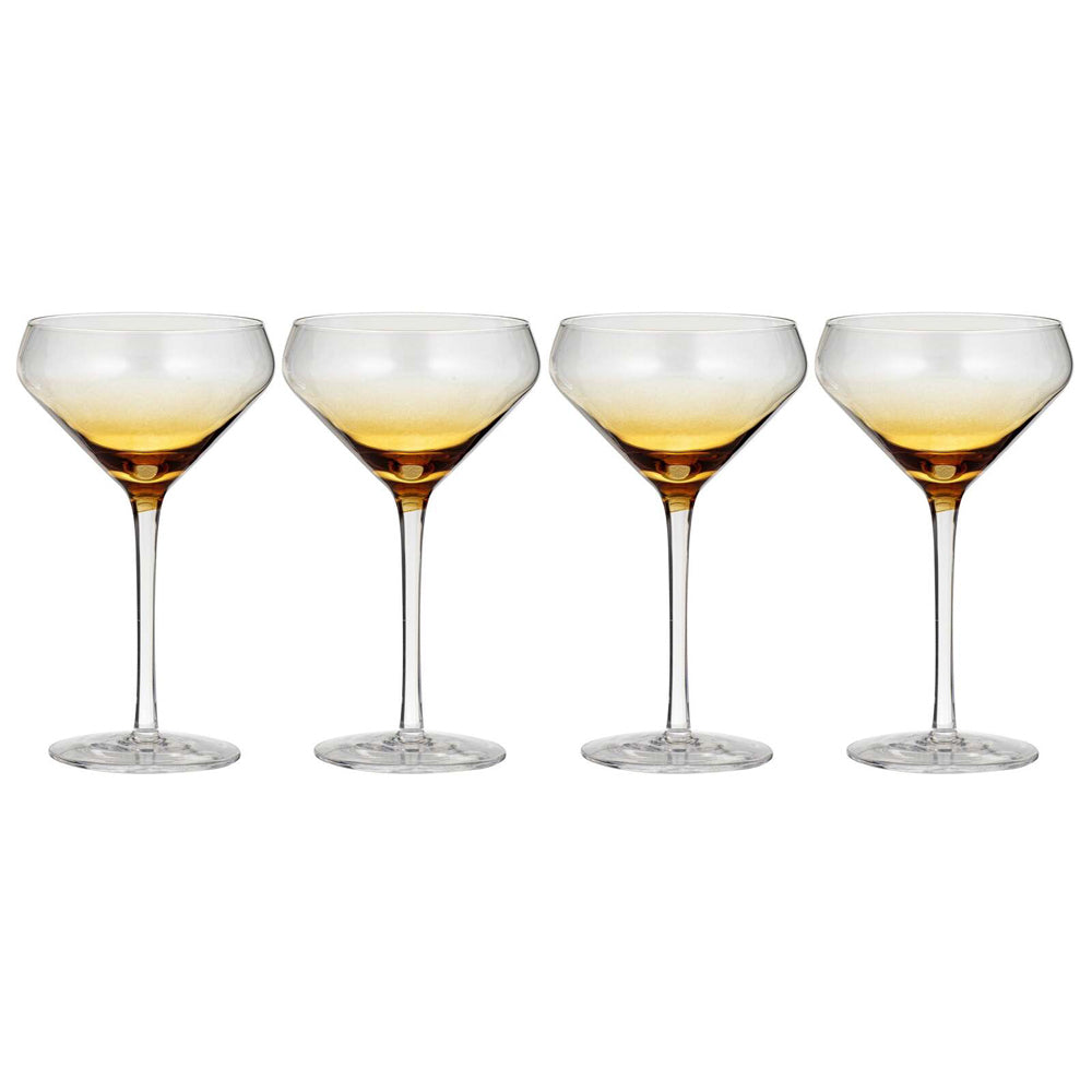 60792-4pk-ladelle-prism-240ml-coupe-glass-drinkware-set-amber