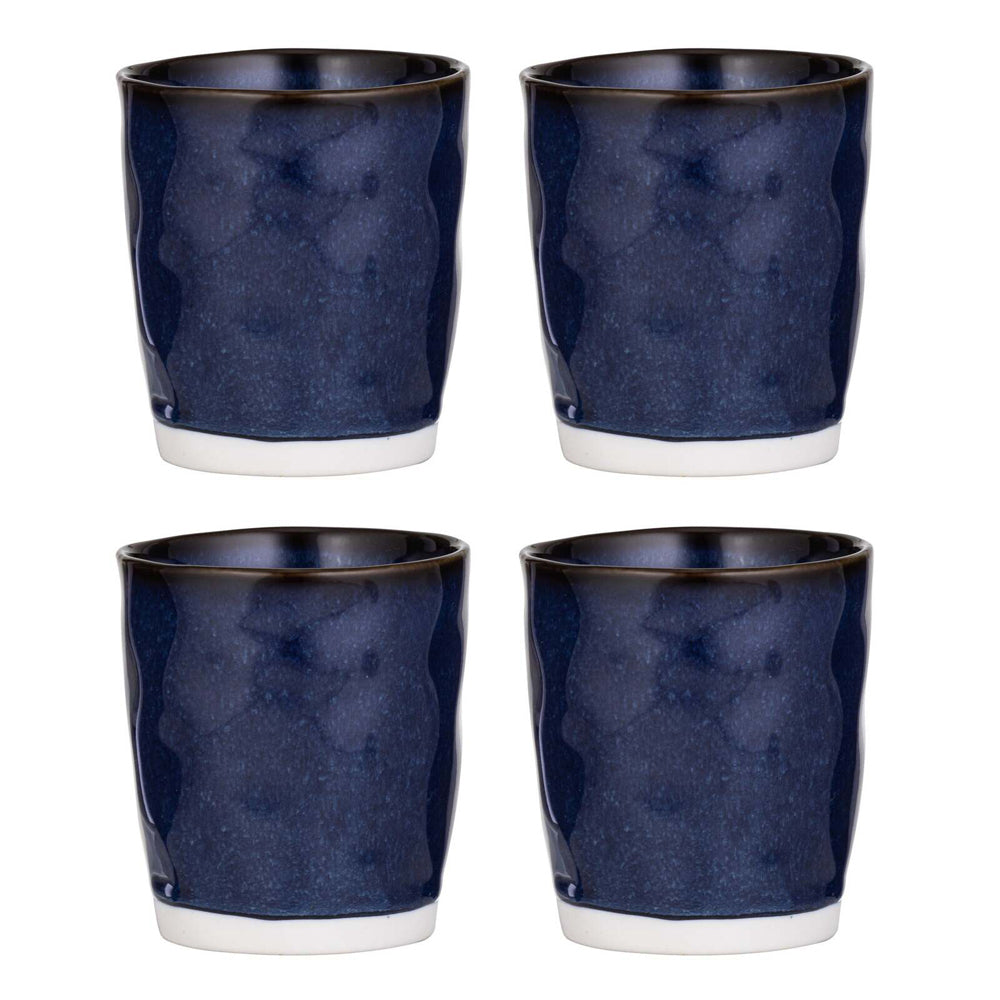 60801-4pk-ladelle-halo-porcelain-9cm-350ml-tumbler-midnight