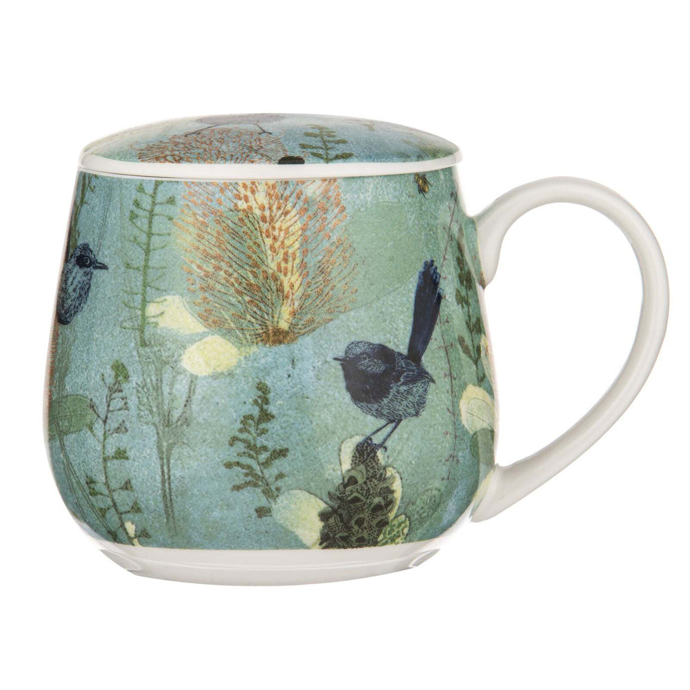 521821-3pc-ashdene-new-bone-china-430ml-enchanting-banksia-mug-infuser-green