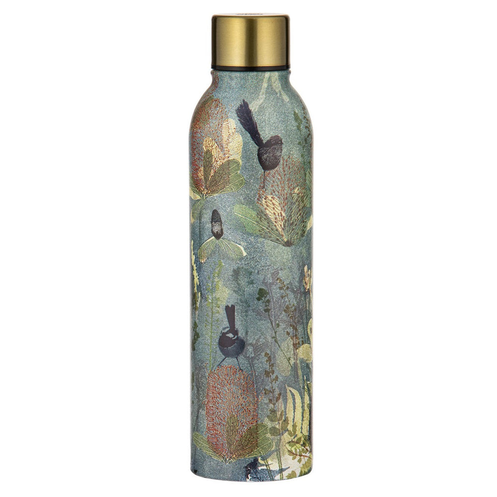 521828-ashdene-stainless-steel-500ml-24cm-enchanting-banksia-drink-bottle-green